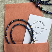 Lapis lazuli and hematite necklace