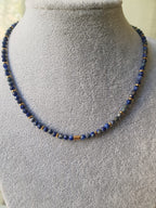 Lapis lazuli and hematite necklace
