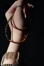 Tiger eye and hematite necklace