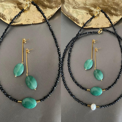 Turmalina neagra si aventurin/set