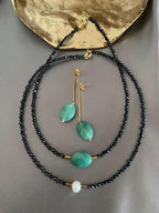 Black tourmaline and aventurine/set
