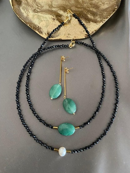 Turmalina neagra si aventurin/set
