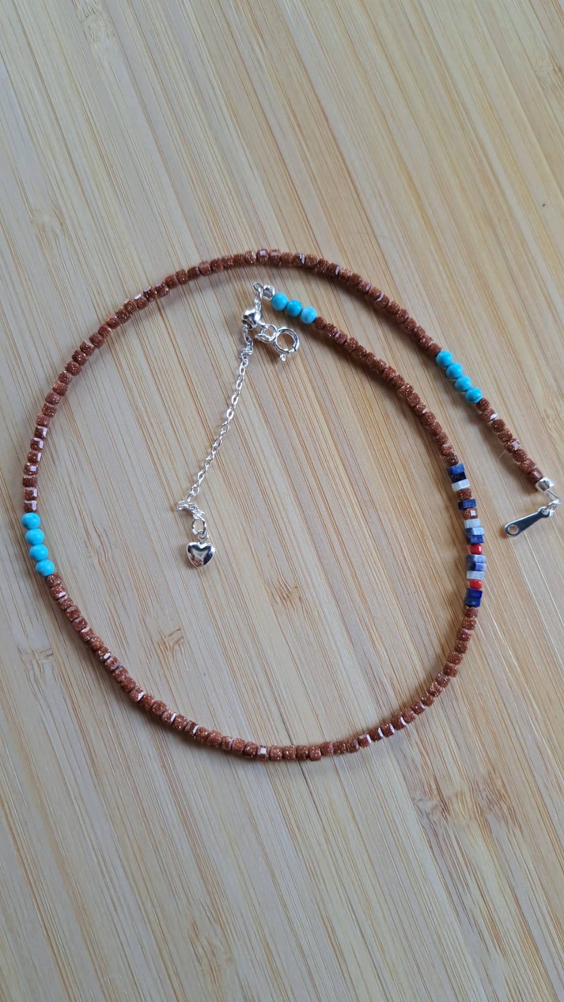 Sunstone, Lapis Lazuli and Murano glass