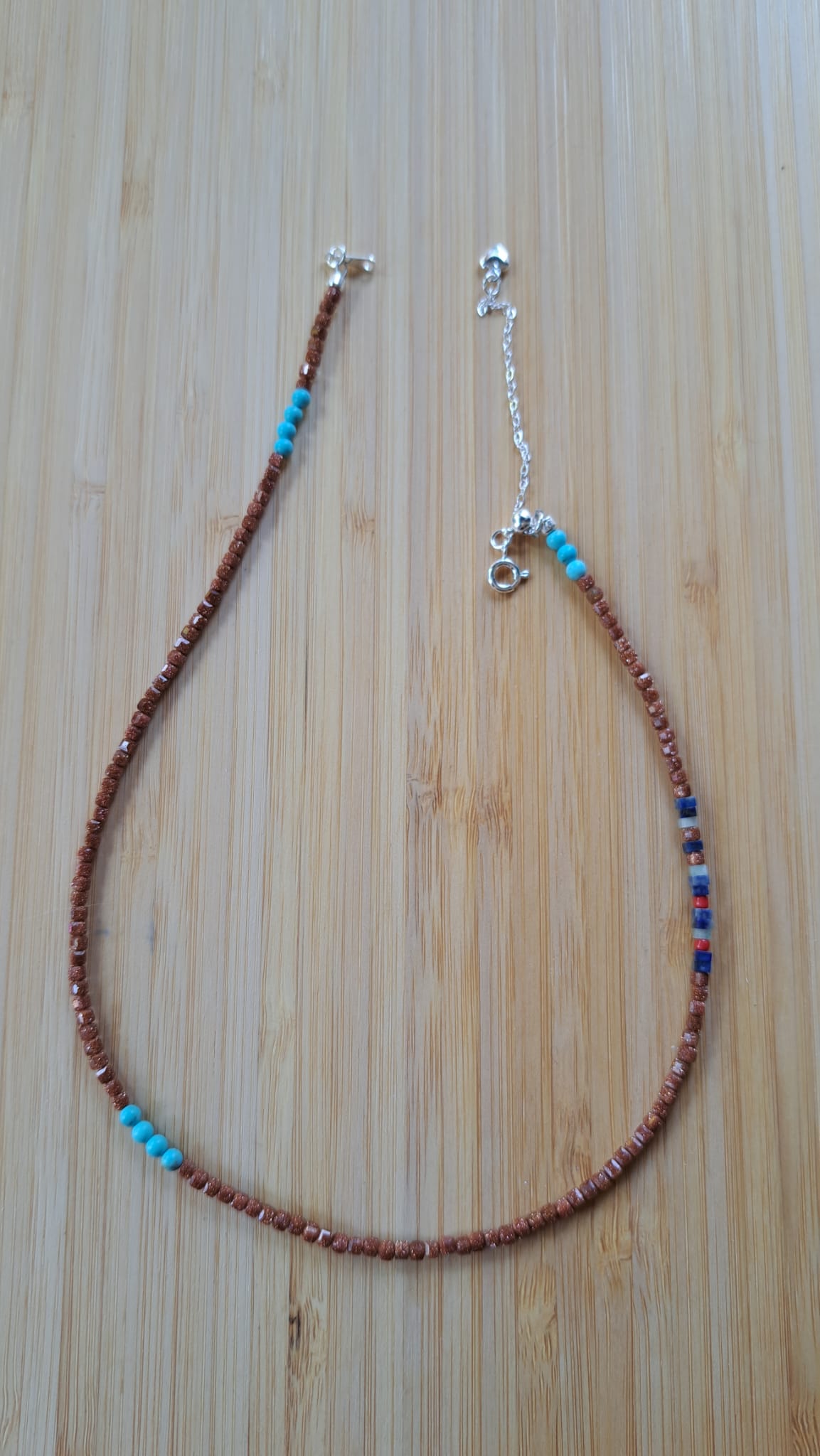 Sunstone, Lapis Lazuli and Murano glass