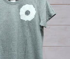 Mac alb-Tricou pictat manual