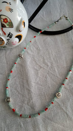 Amazonite and stainless steel details