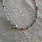 Amazonite and stainless steel details