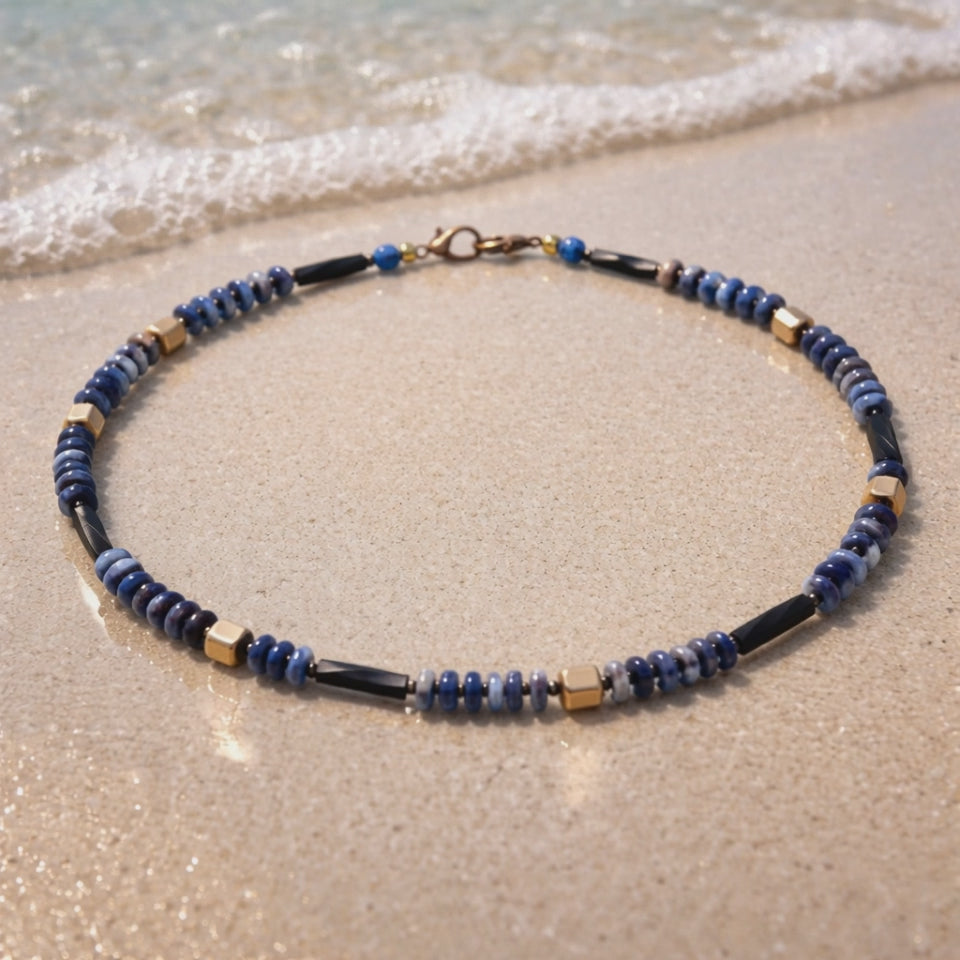 Sodalit margele Myiuki si hematite