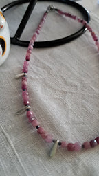 Ruby, sapphire and stainless steel