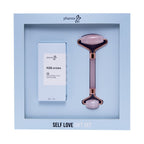 Gift set with facial roller and hyaluronic acid