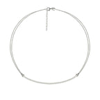 925 silver necklace with zirconia and fine chains (silver color) /Fashion gifts