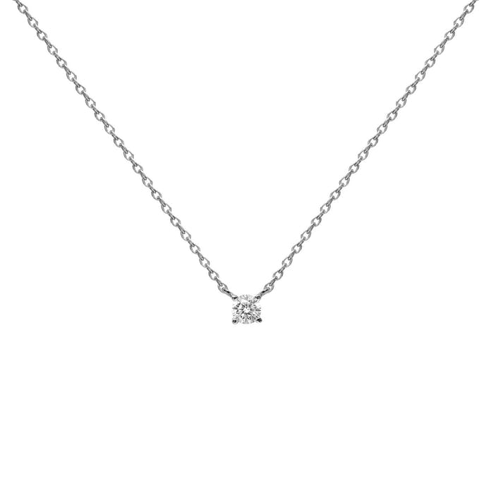 925 silver necklace with zirconia, bright dot /fashion gifts