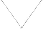 925 silver necklace with zirconia, bright dot /fashion gifts