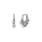 925 silver hoop earrings with zirconia /Fashion gifts