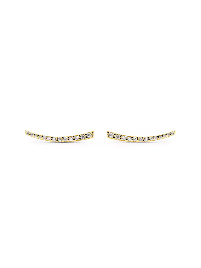 AG925 rhodium-plated earrings with zirconia and screw /Fashion gifts