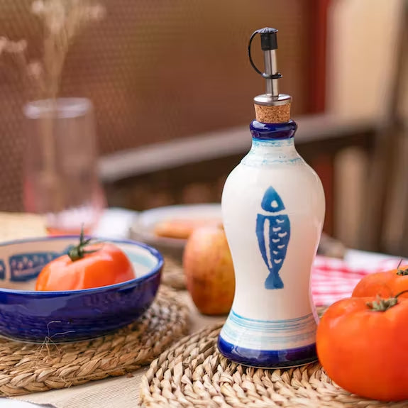 Ceramic container for oil/vinegar, capacity 300 ml