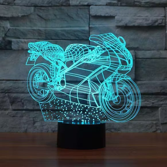 3D lamp, motorcycle, 30cm