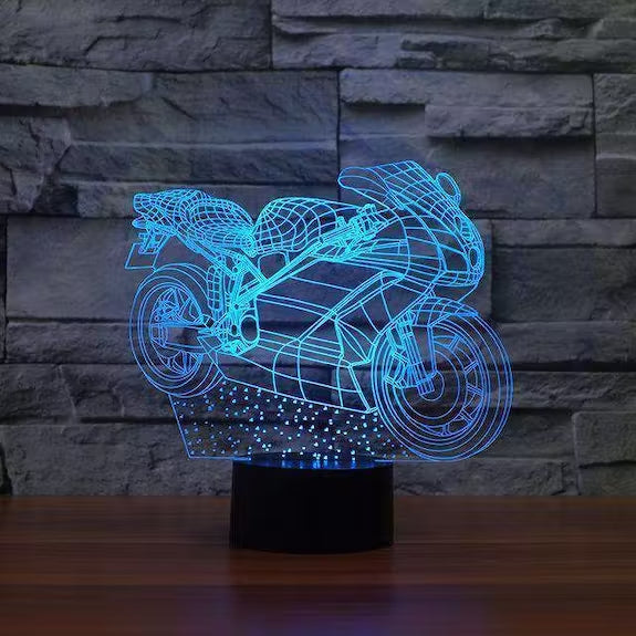 3D lamp, motorcycle, 30cm