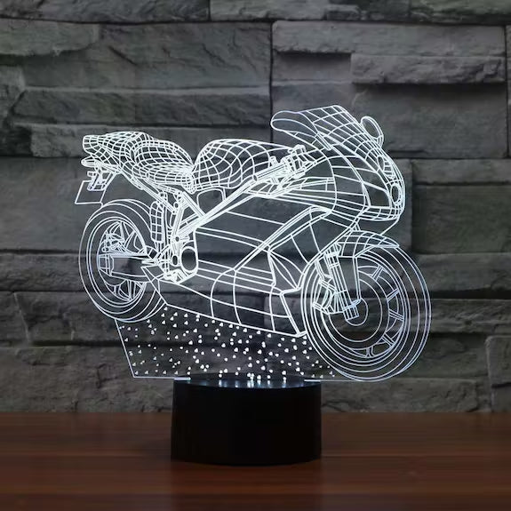 3D lamp, motorcycle, 30cm