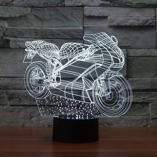 Lampa 3D, motocicleta, 30cm