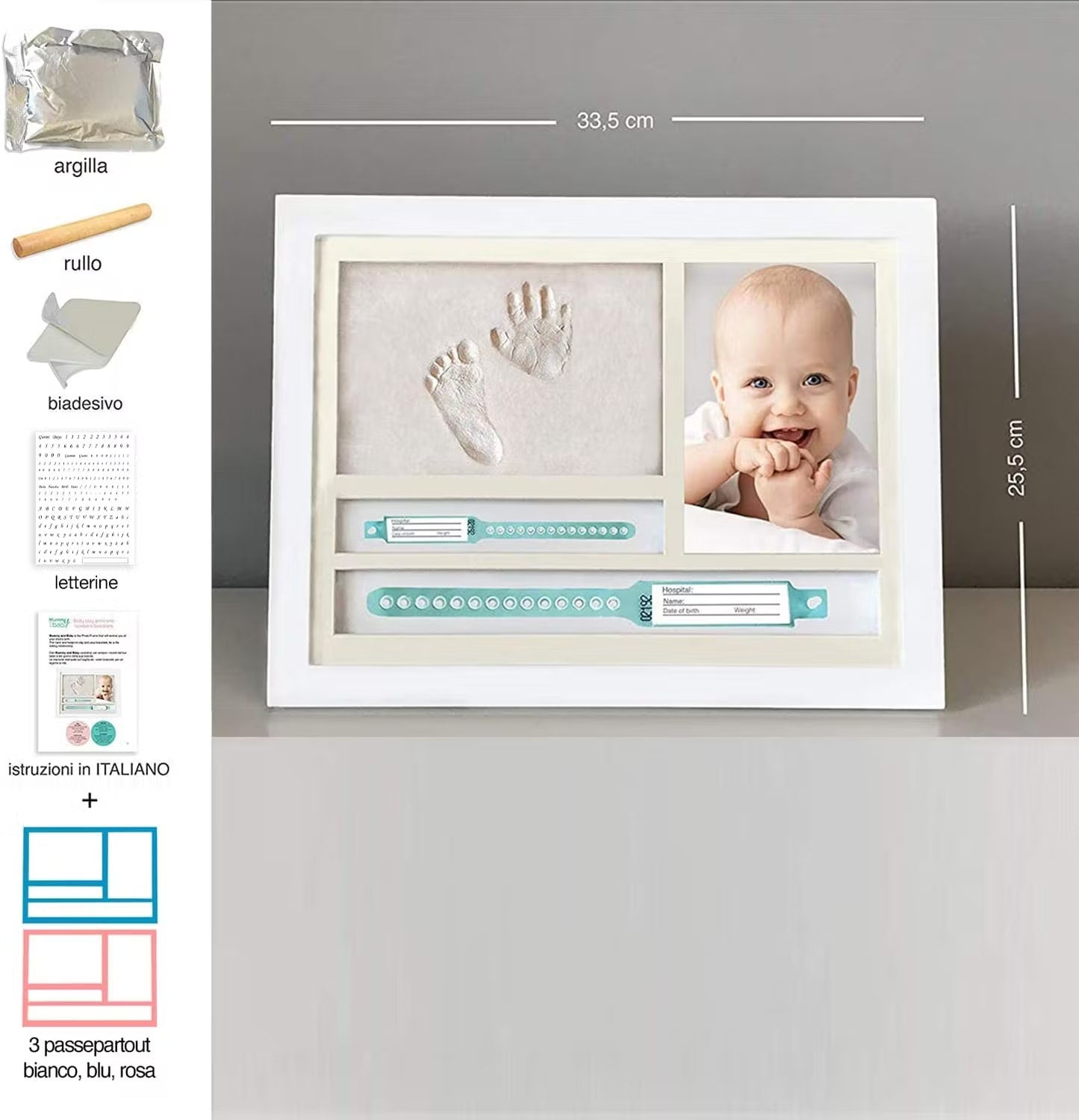 Sale%-Kit de amprentă pentru nou-născuți, Idee de cadou la naștere sau botez