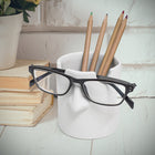 Glasses and pencil holder, ceramic