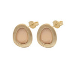 Cercei cu surub din argint 925 periat, placat cu aur de 24k (finitura aurie) /Fashion gifts