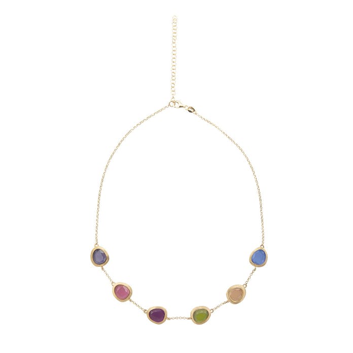 Matte finished silver necklace plated with 24k gold (gold finish) /fashion gifts