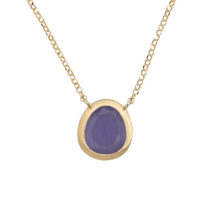 Matte finished silver necklace and 24k gold plated (gold finish) /fashion gifts