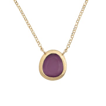 Matte finished silver necklace and 24k gold plated (gold finish) /fashion gifts