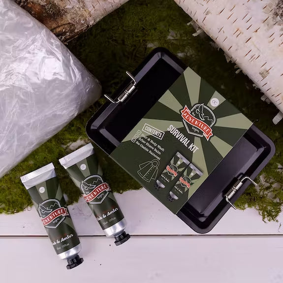 Adventure Collection Set Gel 2in1 hair&amp;body wash 30ml, aftershave balm 30ml, rain poncho (reusable)