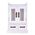 Bathroom set in wooden cabinet