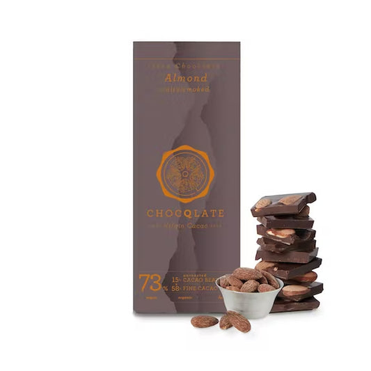 Organic- Ciocolata 65% cacao cu migdale, 75g