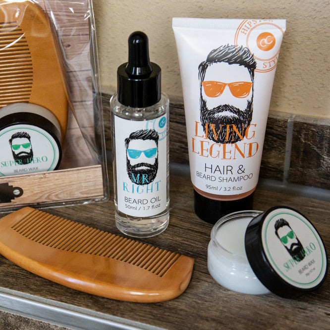HIPSTER STYLE bathroom set in a bag - 3 products + comb