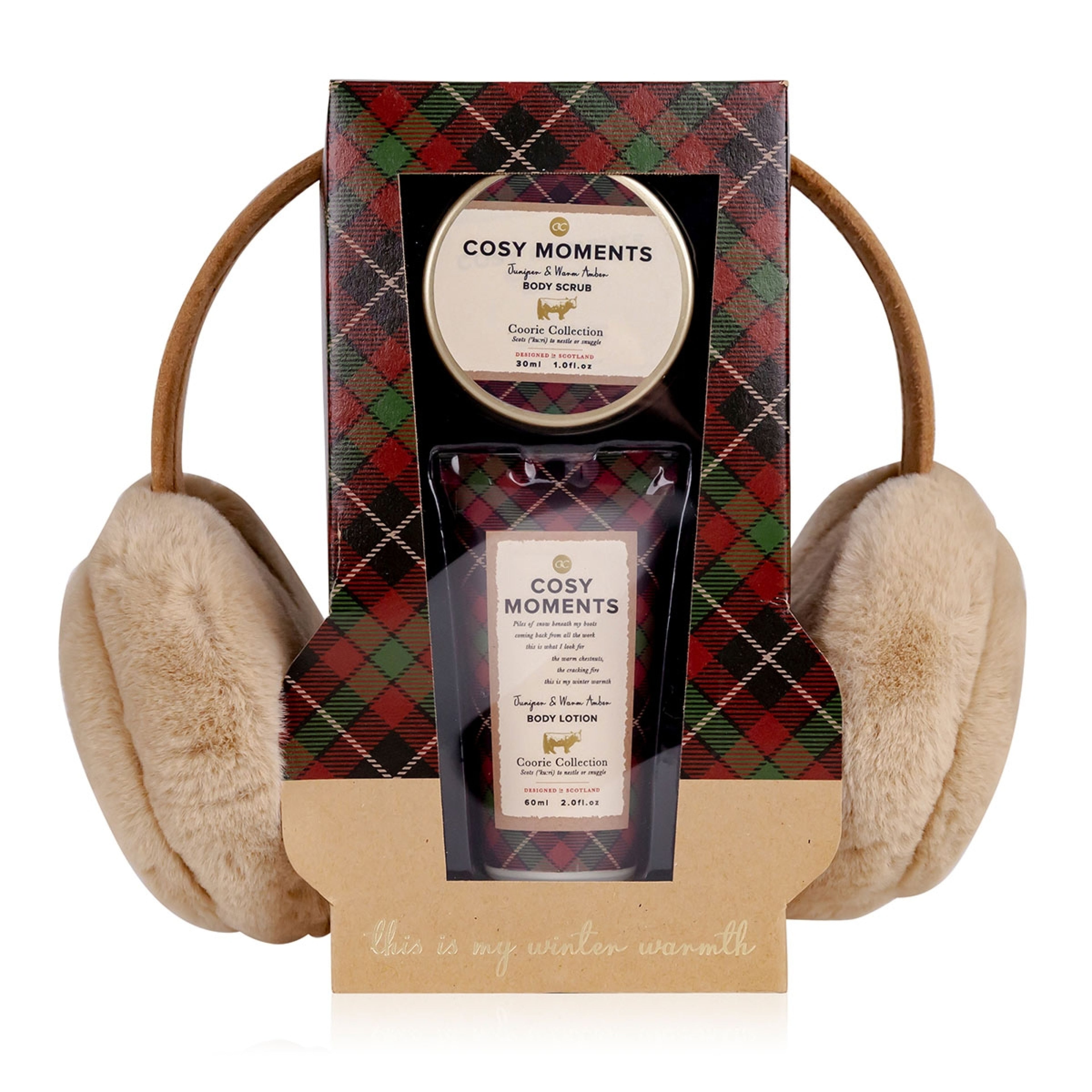 COSY MOMENTS gift set - bath cosmetics and fluffy hats
