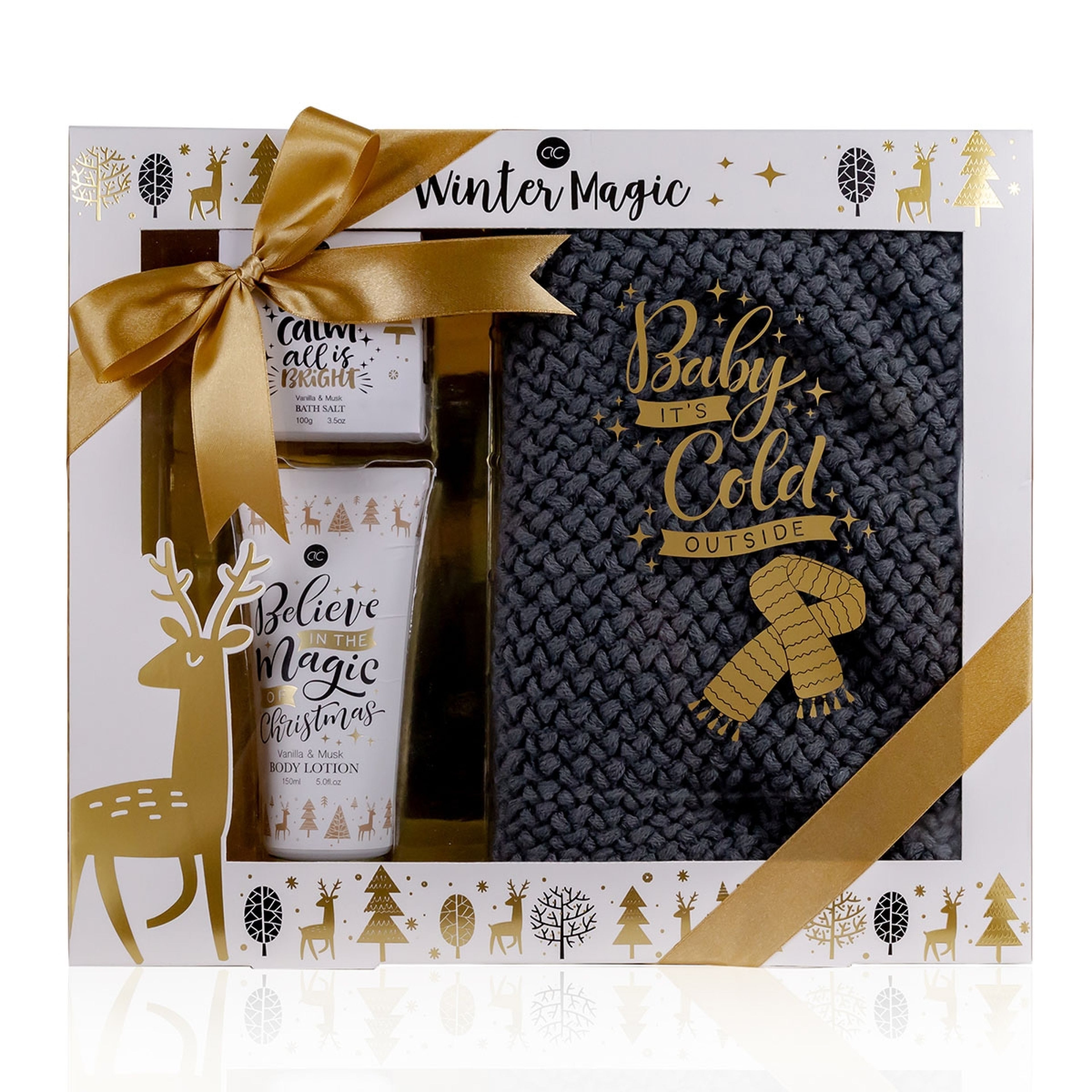 WINTER MAGIC gift set - bath products and scarf