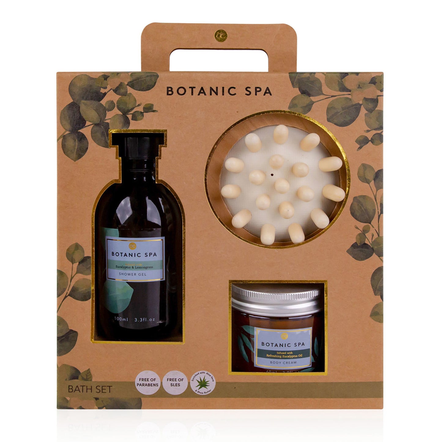 Set baie BOTANIC SPA - 2 produse + perie de masaj