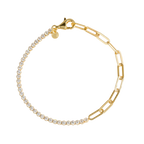 925 silver bracelet with zirconia and chain, adjustable /Fashion gifts