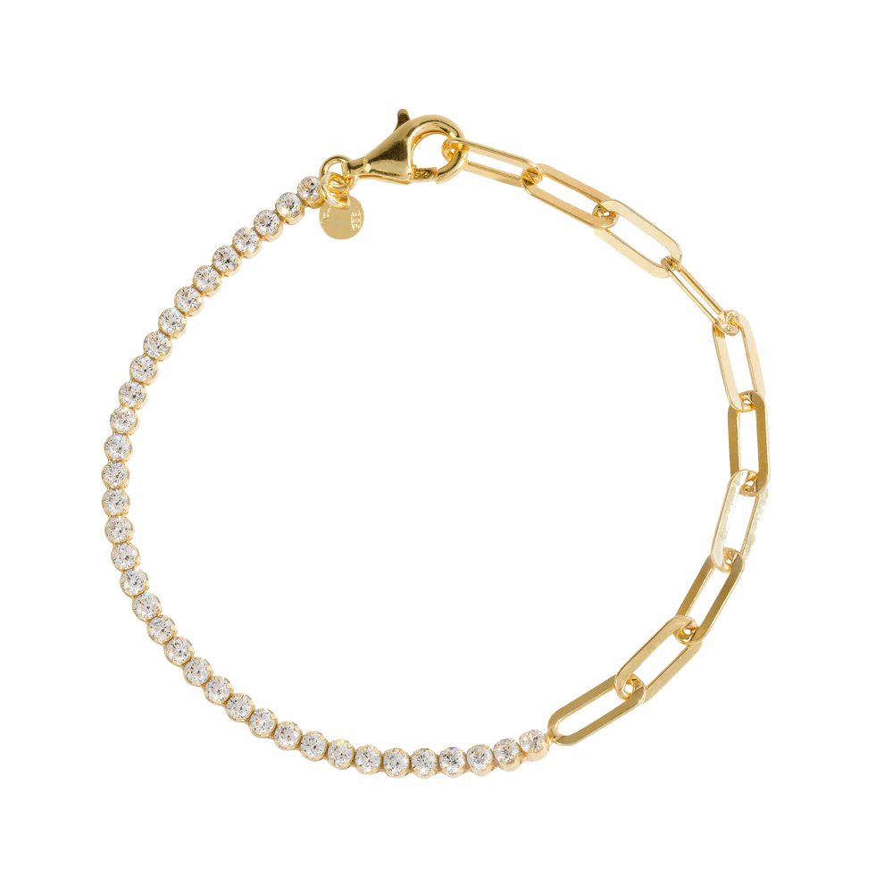 925 silver bracelet with zirconia and chain, adjustable /Fashion gifts