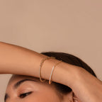 925 silver bracelet with zirconia and chain, adjustable /Fashion gifts
