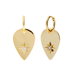 AG925 leaf-shaped earrings with zirconia stone /Fashion gifts