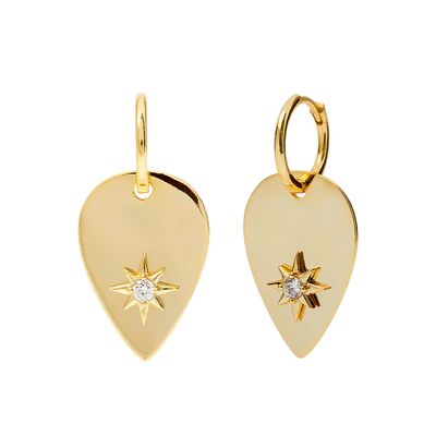 AG925 leaf-shaped earrings with zirconia stone /Fashion gifts