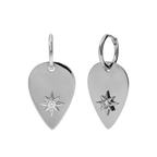 AG925 leaf-shaped earrings with zirconia stone /Fashion gifts