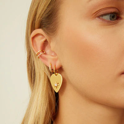 AG925 leaf-shaped earrings with zirconia stone /Fashion gifts