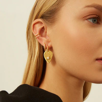 AG925 leaf-shaped earrings with zirconia stone /Fashion gifts