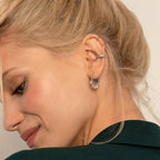 925 silver hoop earrings with zirconia /Fashion gifts