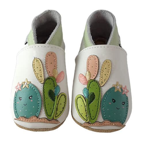 Pantofi din piele pentru copii, Cactus