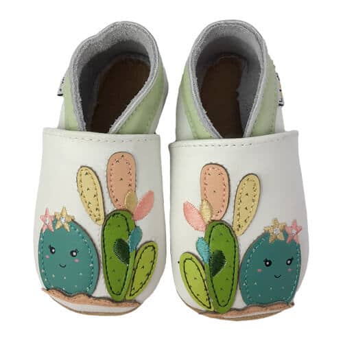 Leather shoes for children, Cactus