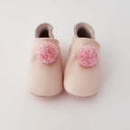 Pantofi din piele pentru copii, Pompon
