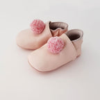 Pantofi din piele pentru copii, Pompon